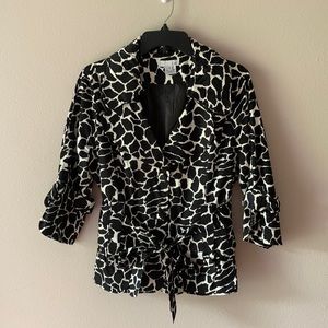 Animal Print 3/4 Blazer